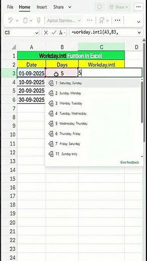 📅 WORKDAY.INTL Function in Excel | Excel Formula Tutorial | Excel World 💼