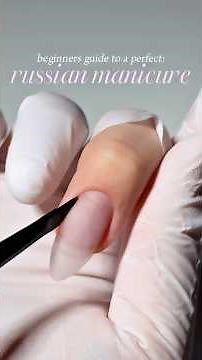 Beginner Russian Manicure Tutorial #nails #russianmanicure #diynails