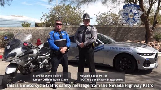 (Motorcycle Safety) Be aware of your surroundings, watch your speed and always wear your helmet and protective gear. Here at the Nevada Highway Patrol, we want to prioritize safety over speed and commit to a sober and alert riding throughout our roadways in Nevada. | Nevada State Police