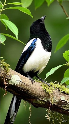 Magpie Bird in Nature 4K | Intelligent Bird Behavior | Realistic Wildlife Video