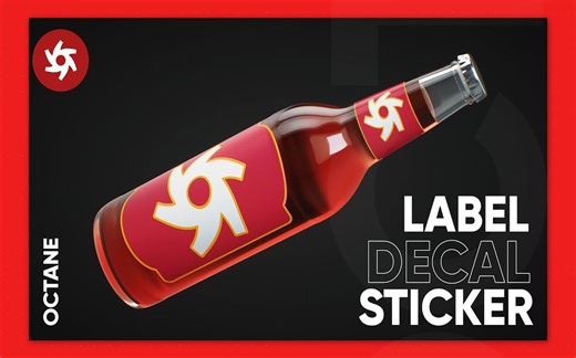 【C4D教程】入门小技巧！为玻璃瓶制作贴图和标签