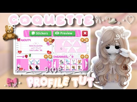 ˚₊‧꒰ა Coquette Profile Tutorial Adopt Me☆ ໒꒱ ‧₊˚ | upgrade your boring profile💕