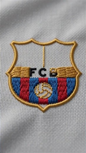 Visca el Barça! 🔵🔴 FC Barcelona Logo Stitch 🪡⚽ #shorts