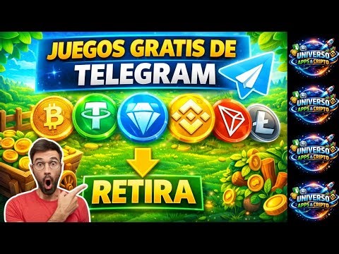 🔥 JUEGOS GRATIS DE TELEGRAM 🎮💰 | Gana BTC, USDT, TON y RETIRA GRATIS