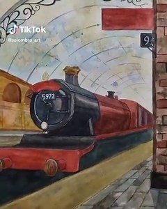 43K views · 1.4K reactions | All aboard! The Hogwarts Express just got a fresh coat of paint  See more from this creator on TikTok and Instagram @/solombra_art | Harry Potter | Facebook