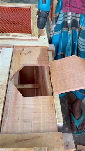 Installing a small door in the pigeon house #pigeon #woodworking #pet