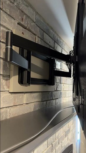 Easy TV mounting into brick using…a 3/4 plywood backer! #handyman #tvmount #carpentry #diy #samsung