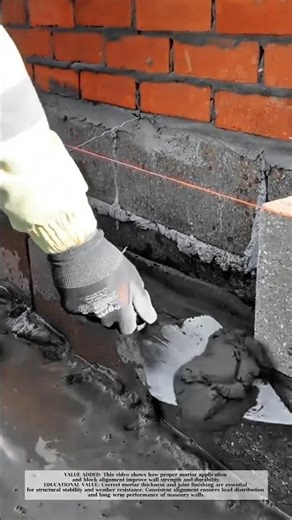 Precision Block Laying in Modern Masonry! #shorts