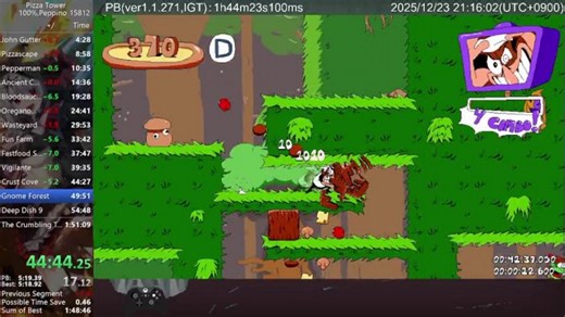 【Path to partner day317】Pizza Tower(PC版) ver1.1.28 100%,Peppino for 1:43:XX