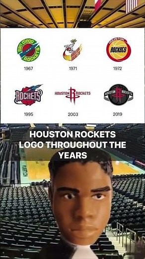 Houston Rockets logo throughout the years
