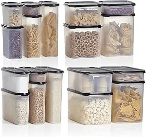 Tupperware Brand Modular Mates 36-Piece Get-It-All Set (18 Containers + 18 Lids) - Airtight Dry Food Storage for Pantry - Dishwasher Safe & BPA Free