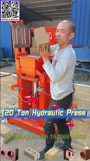 soil mud earth compressed hydraform block making machine with 20 ton hydraulic press #brickmachine