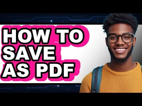 How to Save as Pdf - Step by Step