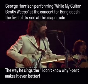 23K views · 2K reactions | One of his best songs, or what you think? Among other legends performing at this event you’ll find Dylan and Clapton. They raised as much as $250k to donate! #georgeharrison #folkrock #whilemyguitargentlyweeps #70srock #70smusic #rockmusic #musichistory #rockhistory #rocklegend | Old Man's Rock | Facebook
