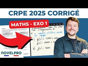 CRPE 2025 Maths - Exercise 1 with video solution - Group 1