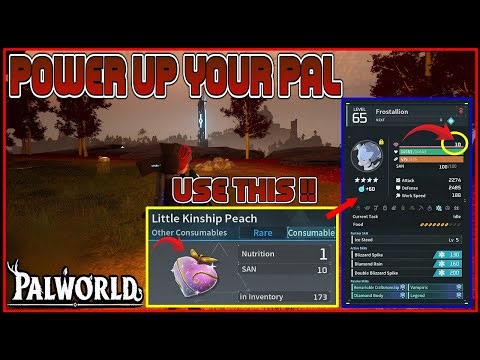 Palworld – Fast Kinship Peach Farm Route | Max Pal Trust to Level 10