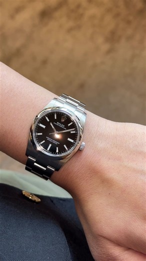 Rolex Oyster Perpetual 34mm No-Date Black Index — Clean Design