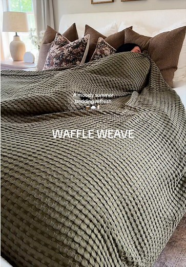 Cooling Waffle-Weave Summer Blanket for Hot Sleepers