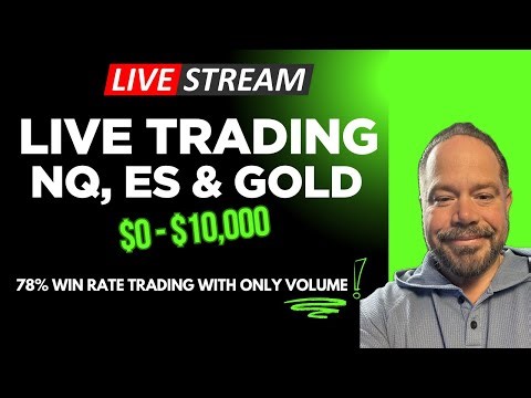 +$400🔥LIVE VOLUME SCALPING on NQ, ES & GOLD – No Indicators, 78% Wins!