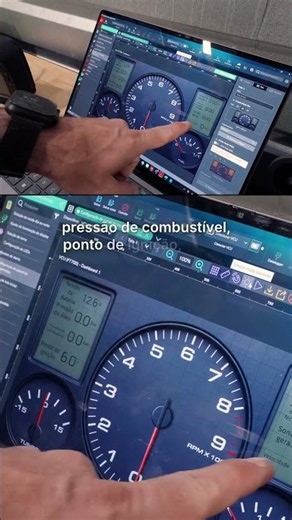 The Audi's digital dashboard looks factory-original