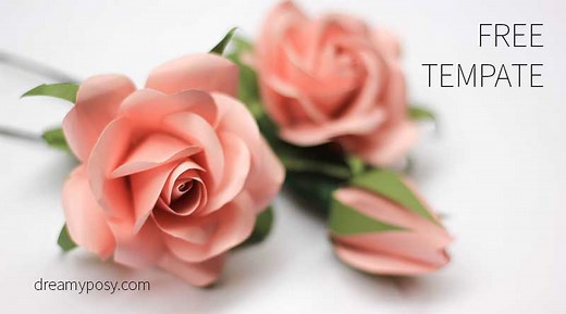 10  tutorials to make paper rose, FREE templates, step by step