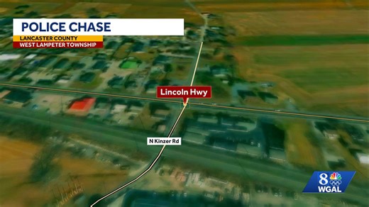 Police chase in Lancaster County ends with one arrest, another suspect at large