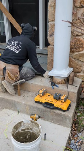 We love it when the pieces fall into place! Upgrading an entranceway with Dutchies Stoneworks & Outdoor Living is a great way to give your home's curb appeal the boost you've been looking for. #stonework #stonemasonry #outdoorliving #naturalstone #stonepaving #masonry | Dutchies Stoneworks & Outdoor Living
