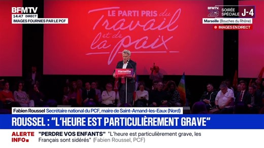 "À Paris, comme à Berlin, on présente la guerre comme inévitable", déplore Fabien Roussel (PCF)