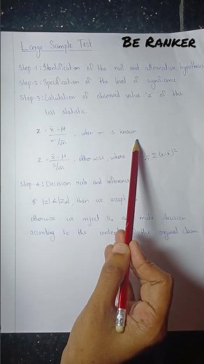 Steps of Large Sample Test | Sampling Distribution | #samplingdistribution #statistics #mba