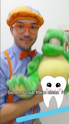 Brushing with Blippi 🦷🪥 Blippi's Adventures #shorts