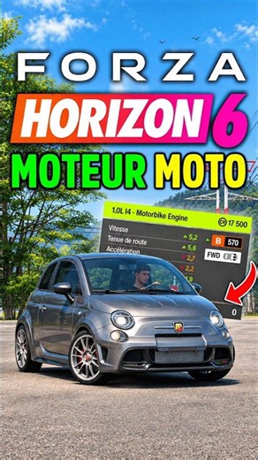 I put a MOTORCYCLE ENGINE in a car on FH6 🤯 #shorts #fh6 #cars #gaming #automobile #forza