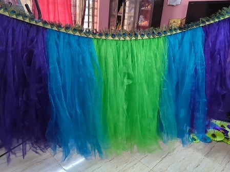 #tabledecor #caketabledecor #caketabledecoration #tutu #krishnatheme | Chandra's Wedding, aarthi plates & return gifts, Chennai