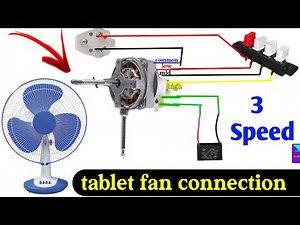 how to do wiring of table fan | how to 3 speed tablet fan connection diagram