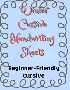Winter Cursive Writing Sheets | Seasonal Writing