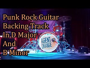 Punk Rock / Hard Rock Guitar Backing Track In D Major And B Minor