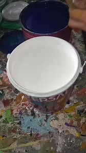 Full video baby blue color semi gloss latex #howtomixbabyblue #color #white #blue #fbpost #paintmixing | Roger Ursal Verano