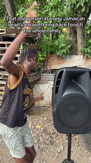 That one person at every Jamaican dead yard weh bring back food fi the whole family 😂