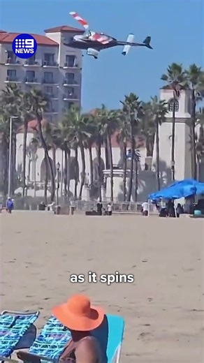 A helicopter has been filmed crashing into a row of trees in California, leaving multiple people injured. #9News | 9 News