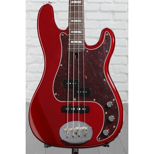 Lakland Skyline 44-64 Custom PJ Bass Guitar - Candy Apple Red, Rosewood Fingerboard