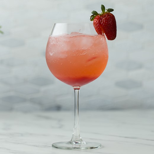 Strawberry Rhubarb Fizz A drink in honor of the new happy couple. Hear, hear! | Tasty