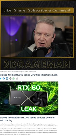RTX 6090 Specs Leaked