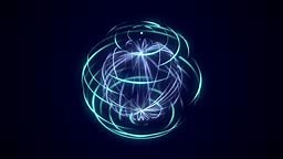 Futuristic Blue Scifi Sphere In Space Technology Circle A Network Connection Big Data Digital Ai Background With Particles Abstract Frame Ball 3d Wireframe Geometric Sphere 3d Rendering 4K Stock Video - Download Video Clip Now
