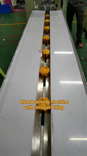 Bread packing machine with nitrogen filling #fyp #packagingmachine #packingmachinemanufacturer #horizontalpackingmachine #breadpackingmachine