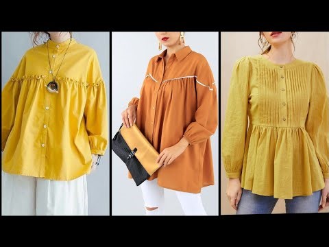 Trending Shirt Designs For Girls// Short Frock Designs With Jeans/ ‪@alveenafatimaA‬