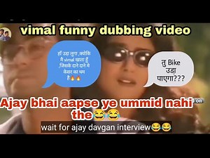 Ajay devgan bike flying😂😂(bike stunt)vimal funny dubbing video-ajay devgan|| hold on#vimal