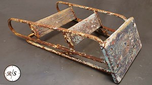 I saw this stool one day while perusing the electronic bay and immediately decided I needed to buy and restore it. I spent way too much money for this hunk of junk, but I have zero regrets. This restoration turned out a lot cooler than I expected when I started. It might be one of the only projects from my restoration videos that I use on a regular basis. I didn't really have a plan going into this restoration as far as how I was going to remove the rust and whether I was going to paint or polis