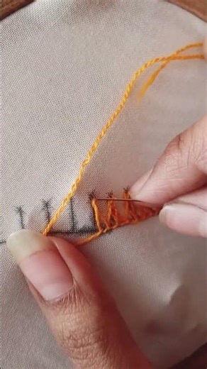Easy Border Hand Embroidery Stitch for Beginners