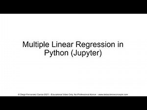 Multiple Linear Regression in Python (Jupyter)