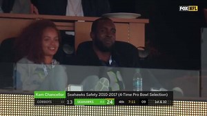 Kam Chancellor watches game from box at CenturyLink Field