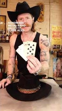 Dead mans hand hat! This was a fun theme, we did it with a coffin top, a handmade metal ..